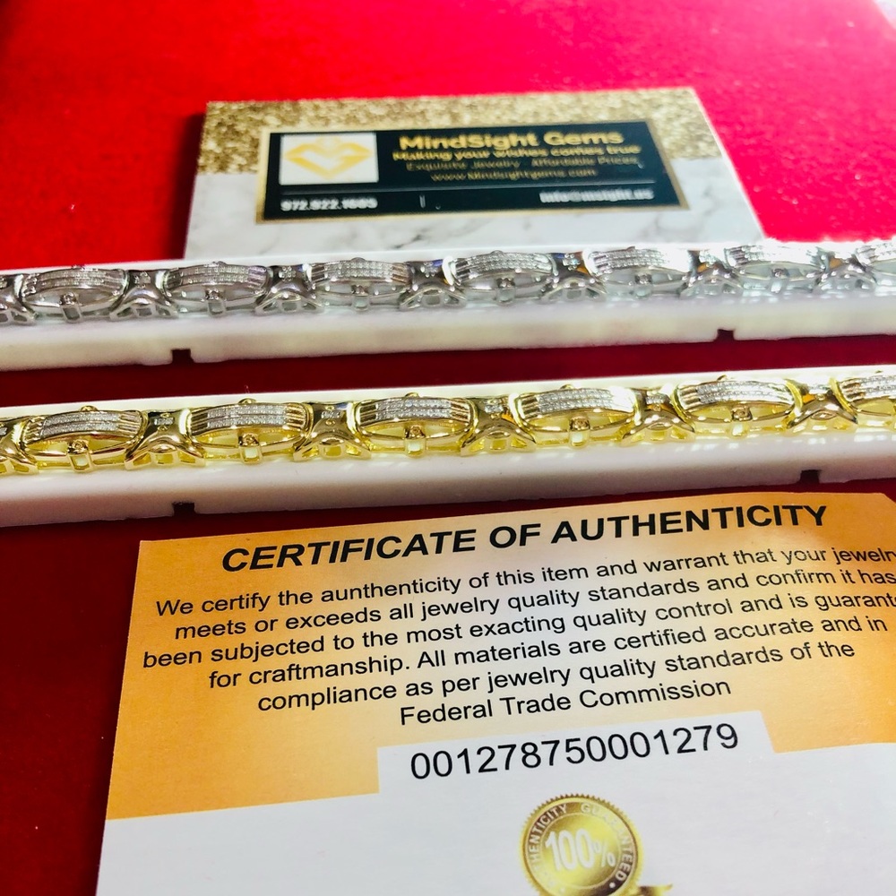 Genuine real diamond custom made bracelets for men, bestsellers back in stock!